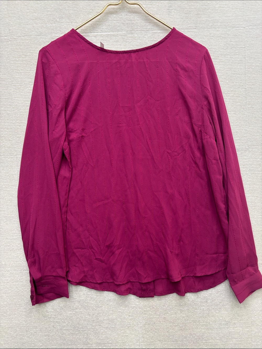 Maurices medium Women's Magenta Long-Sleeve Blouse
